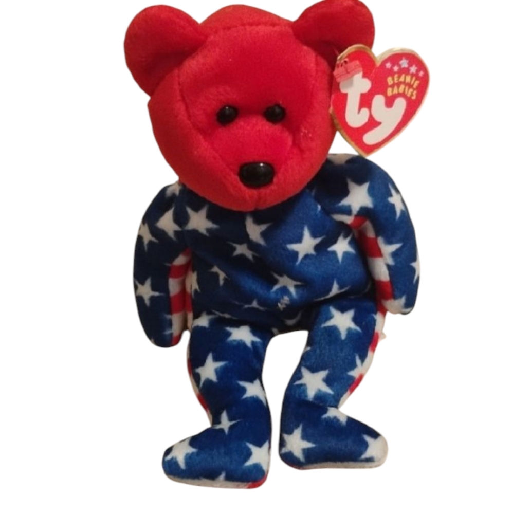 Ty Red and Blue Patriotic Stuffed Bear